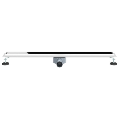 ODPŁYW PRYSZNICOWY Z SZKLANĄ POKRYWĄ I SYFONEM 360° 90CM
