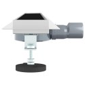 ODPŁYW PRYSZNICOWY Z SZKLANĄ POKRYWĄ I SYFONEM 360° 90CM