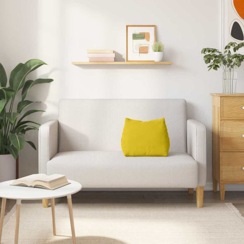 VidaXL Poduszka na plecy Żółty 45 x 20 x 35 cm Tkanina sztruksowa
