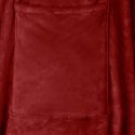 VidaXL Bluza-koc Bordeaux Czerwony F Flanela