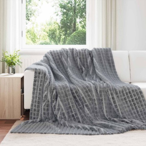 VidaXL Koc Ciemnoszary 240 x 220 cm Polar
