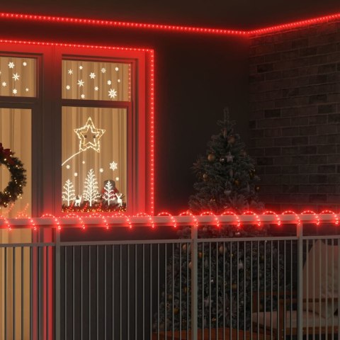 VidaXL Lina świetlna z 1200 diodami LED Czerwony 50 m PVC