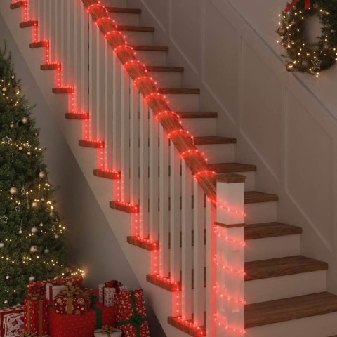 VidaXL Lina świetlna z 1200 diodami LED Czerwony 50 m PVC
