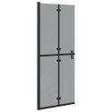 VidaXL Ściana prysznicowa Walk-In Czarny 80 x 6,5 x 190 cm