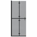 VidaXL Ściana prysznicowa Walk-In Czarny 80 x 6,5 x 190 cm
