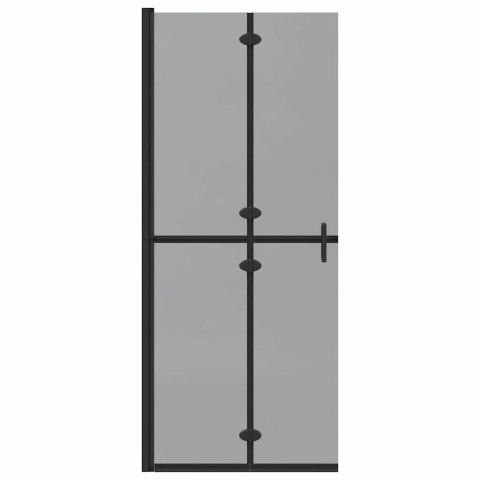 VidaXL Ściana prysznicowa Walk-In Czarny 80 x 6,5 x 190 cm