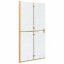 VidaXL Ściana prysznicowa Walk-In złoty 100 x 6,5 x 190 cm