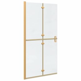 VidaXL Ściana prysznicowa Walk-In złoty 100 x 6,5 x 190 cm