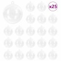 VidaXL Zestaw Bombek Choinkowych 25 pcs przezroczysty Ø 10 cm