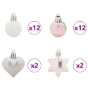 VidaXL Zestaw Bombek Choinkowych 40 pcs Biały i różowy