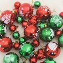 VidaXL Zestaw Bombek Choinkowych 40 pcs Czerwony i zielony