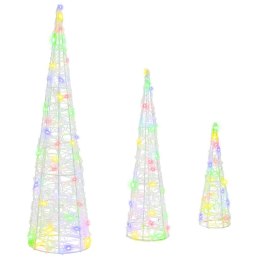 VidaXL Choinka 3 pcs Wielokolorowe 20 x 20 x 80 cm Akryl