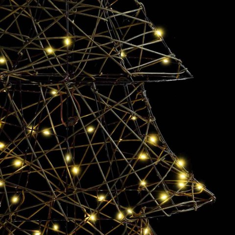 VidaXL Choinka z 160 diodami LED Ciepła biel 150 cm rattan