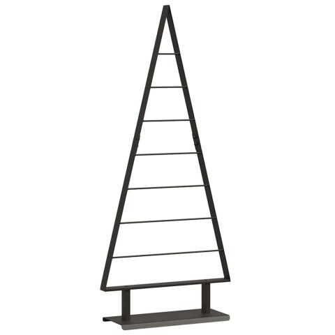 VidaXL Metalowa choinka świąteczna z podstawą Czarny 125,5 cm Stal