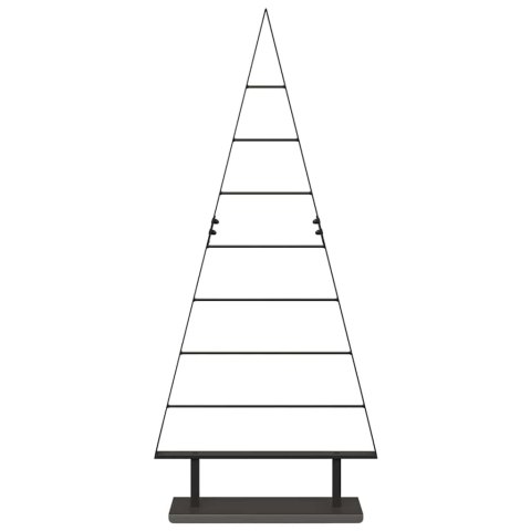 VidaXL Metalowa choinka świąteczna z podstawą Czarny 125,5 cm Stal