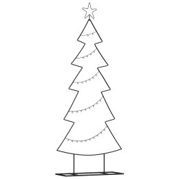 VidaXL Metalowa choinka świąteczna z podstawą Czarny 150 cm Stal