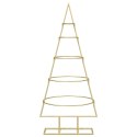 VidaXL Metalowa choinka świąteczna złoty 90 cm Stal Malowana Proszkowo