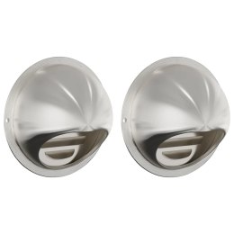VidaXL Pokrywy wentylacyjne 2 pcs Srebrny 100 mm Stal nierdzewna
