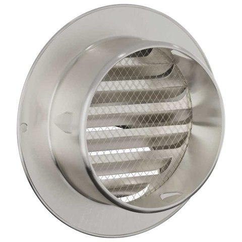 VidaXL Pokrywy wentylacyjne 2 pcs Srebrny 100 mm Stal nierdzewna
