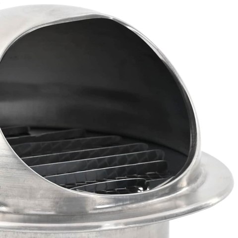 VidaXL Pokrywy wentylacyjne 2 pcs Srebrny 100 mm Stal nierdzewna