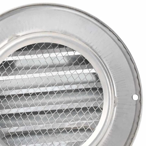 VidaXL Pokrywy wentylacyjne 2 pcs Srebrny 100 mm Stal nierdzewna
