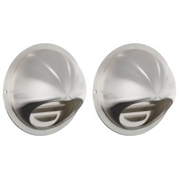 VidaXL Pokrywy wentylacyjne 2 pcs Srebrny 80 mm Stal nierdzewna
