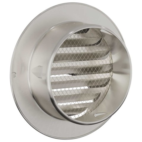 VidaXL Pokrywy wentylacyjne 2 pcs Srebrny 80 mm Stal nierdzewna