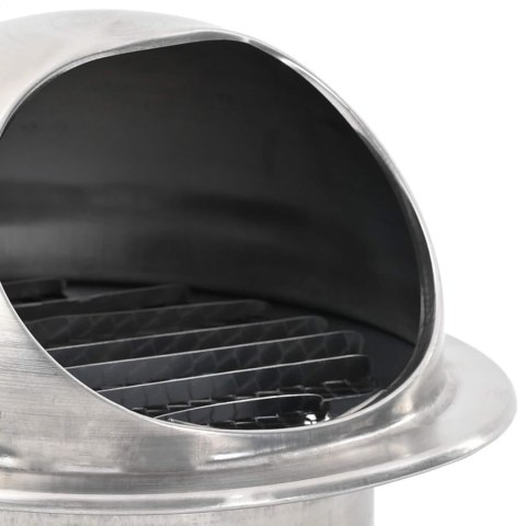 VidaXL Pokrywy wentylacyjne 2 pcs Srebrny 80 mm Stal nierdzewna