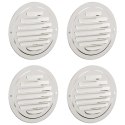 VidaXL Pokrywy wentylacyjne 4 pcs Srebrny 100 mm Stal nierdzewna