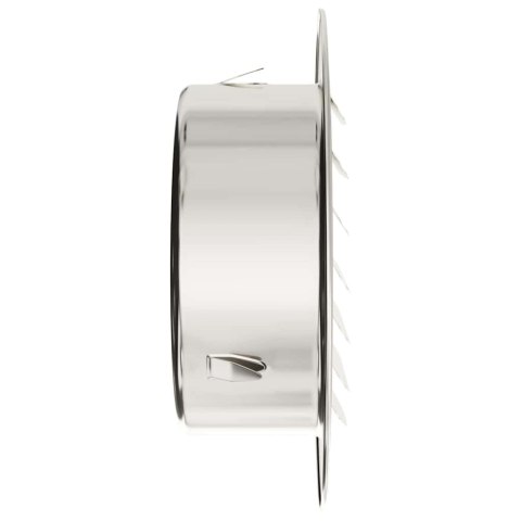 VidaXL Pokrywy wentylacyjne 4 pcs Srebrny 100 mm Stal nierdzewna