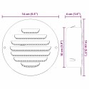 VidaXL Pokrywy wentylacyjne 4 pcs Srebrny 100 mm Stal nierdzewna