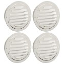 VidaXL Pokrywy wentylacyjne 4 pcs Srebrny 125 mm Stal nierdzewna