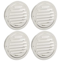 VidaXL Pokrywy wentylacyjne 4 pcs Srebrny 125 mm Stal nierdzewna