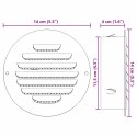 VidaXL Pokrywy wentylacyjne 4 pcs Srebrny 125 mm Stal nierdzewna
