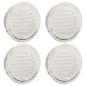 VidaXL Pokrywy wentylacyjne 4 pcs Srebrny 150 mm Stal nierdzewna