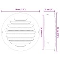 VidaXL Pokrywy wentylacyjne 4 pcs Srebrny 150 mm Stal nierdzewna