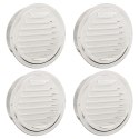 VidaXL Pokrywy wentylacyjne 4 pcs Srebrny 200 mm Stal nierdzewna