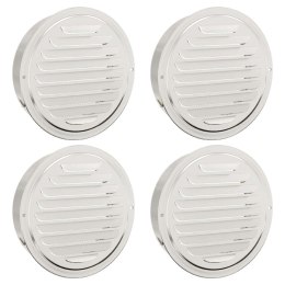 VidaXL Pokrywy wentylacyjne 4 pcs Srebrny 200 mm Stal nierdzewna