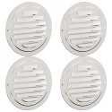 VidaXL Pokrywy wentylacyjne 4 pcs Srebrny 80 mm Stal nierdzewna