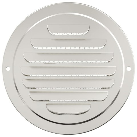 VidaXL Pokrywy wentylacyjne 4 pcs Srebrny 80 mm Stal nierdzewna