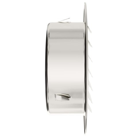 VidaXL Pokrywy wentylacyjne 4 pcs Srebrny 80 mm Stal nierdzewna