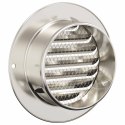 VidaXL Pokrywy wentylacyjne 4 pcs Srebrny 80 mm Stal nierdzewna