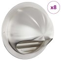 VidaXL Pokrywy wentylacyjne 8 pcs Srebrny 150 mm Stal nierdzewna
