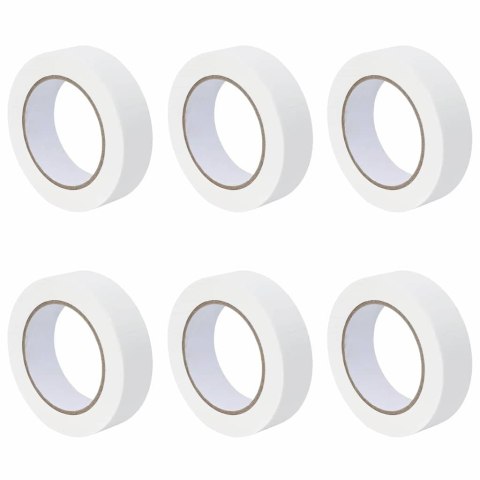 VidaXL Taśmy Maska Malarska 6 pcs Biały 30mm x 50m Papier