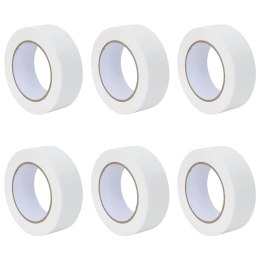 VidaXL Taśmy Maska Malarska 6 pcs Biały 38mm x 50m Papier