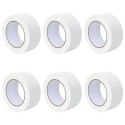 VidaXL Taśmy Maska Malarska 6 pcs Biały 50mm x 50m Papier