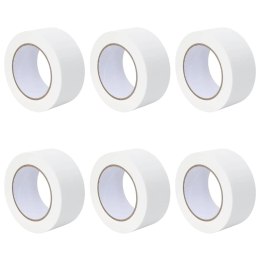 VidaXL Taśmy Maska Malarska 6 pcs Biały 50mm x 50m Papier