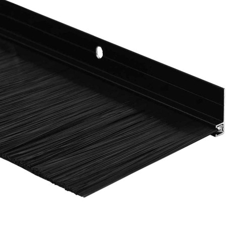 VidaXL Uszczelki z szczotką do drzwi na zatrzask 2 pcs Czarny 100 cm