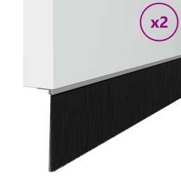VidaXL Uszczelki z szczotką do drzwi na zatrzask 2 pcs Srebrny 100 cm