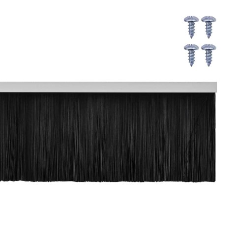 VidaXL Uszczelki z szczotką do drzwi na zatrzask 6 pcs Biały 100 cm